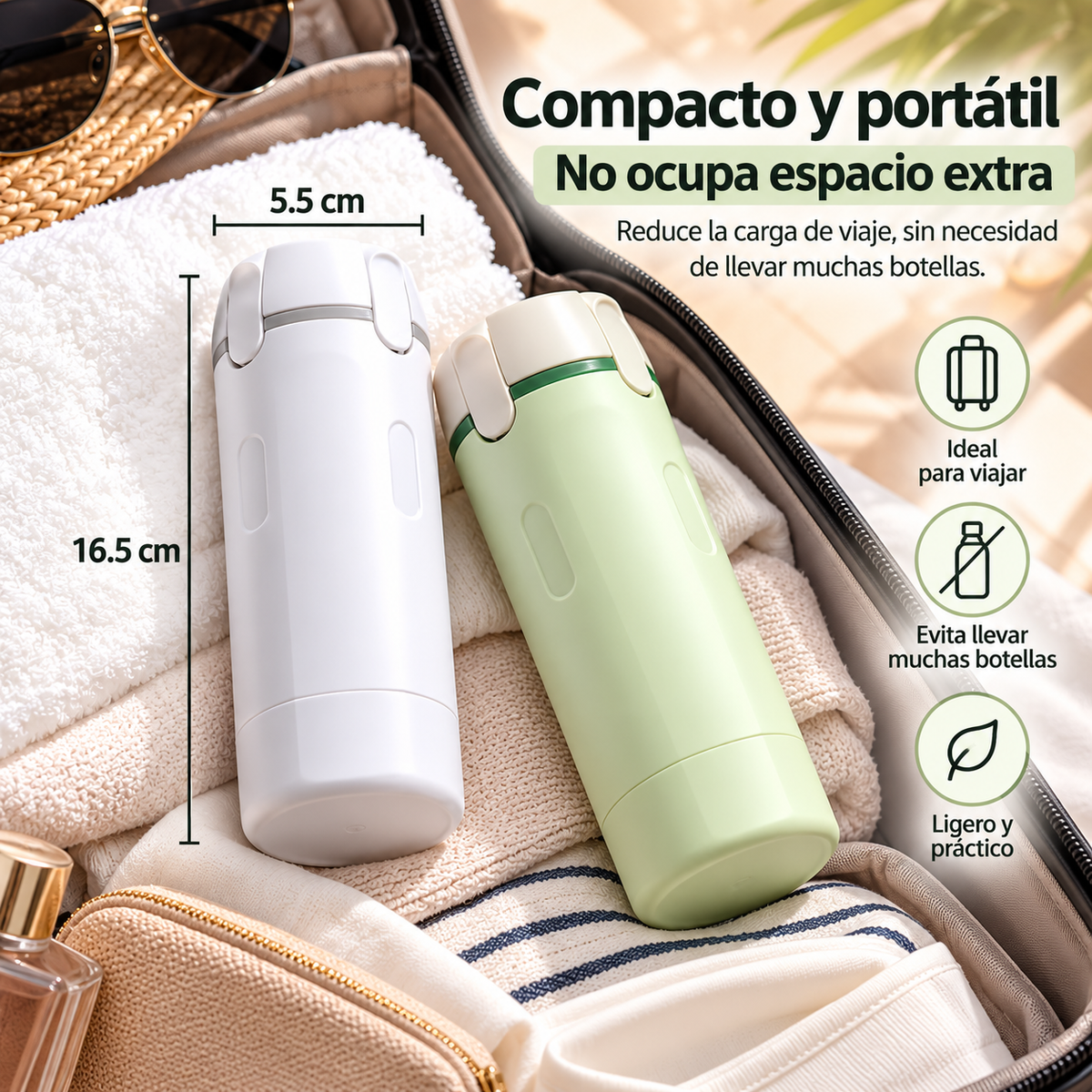 Dispensador portátil de aseo aseo 4 en 1